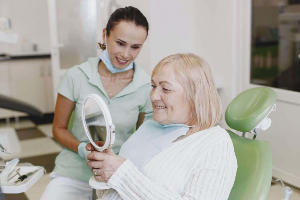 Smiling patient at Dentist